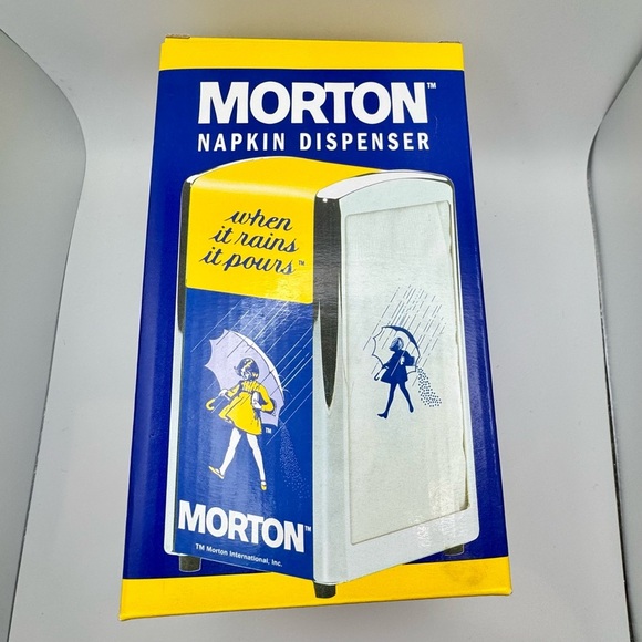 NWT Morton Napkin Dispenser in Blue / Yellow - Picture 3 of 10
